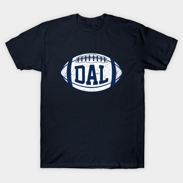 DAL Retro Football - Navy T-Shirt by KFig21